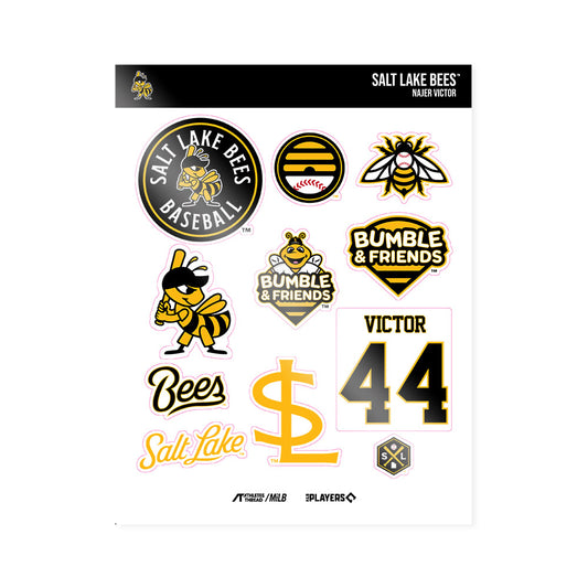 Salt Lake Bees - MILB Baseball : Najer Victor - Sticker Sheet-0