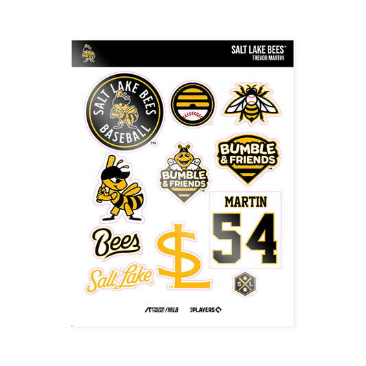 Salt Lake Bees - MILB Baseball : Trevor Martin - Sticker Sheet-0