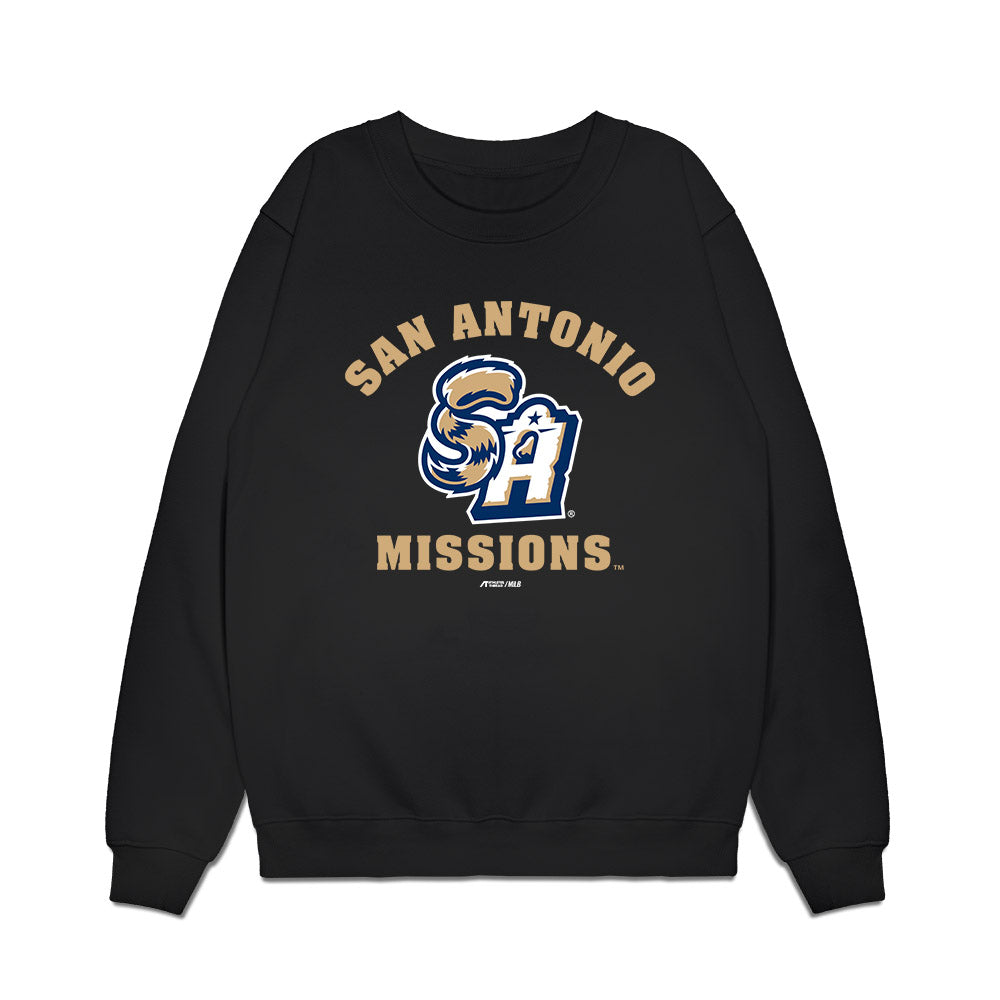 San Antonio Missions - MILB Baseball : Carson Montgomery - Premium Crewneck Sweatshirt-0
