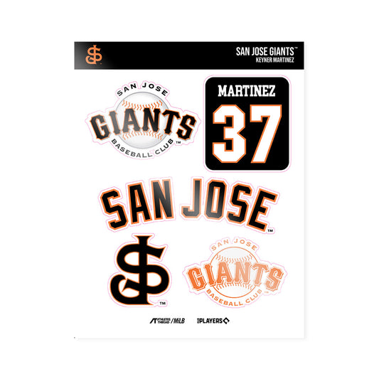 San Jose Giants - MILB Baseball : Keyner Martinez - Sticker Sheet-0