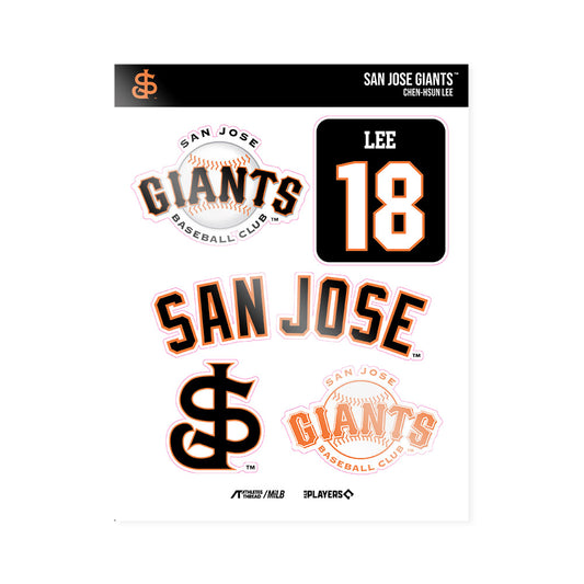 San Jose Giants - MILB Baseball : Chen-Hsun Lee - Sticker Sheet-0