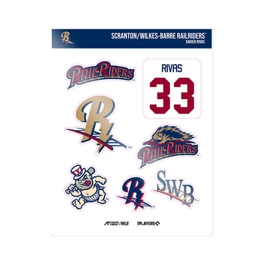 SWB RailRiders - MILB Baseball : Xavier Rivas - Sticker Sheet-0