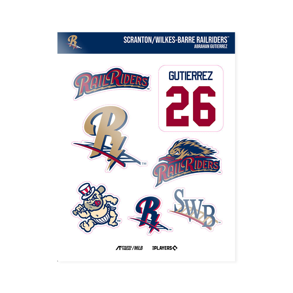 SWB RailRiders - MILB Baseball : Abrahan Gutierrez - Sticker Sheet-0