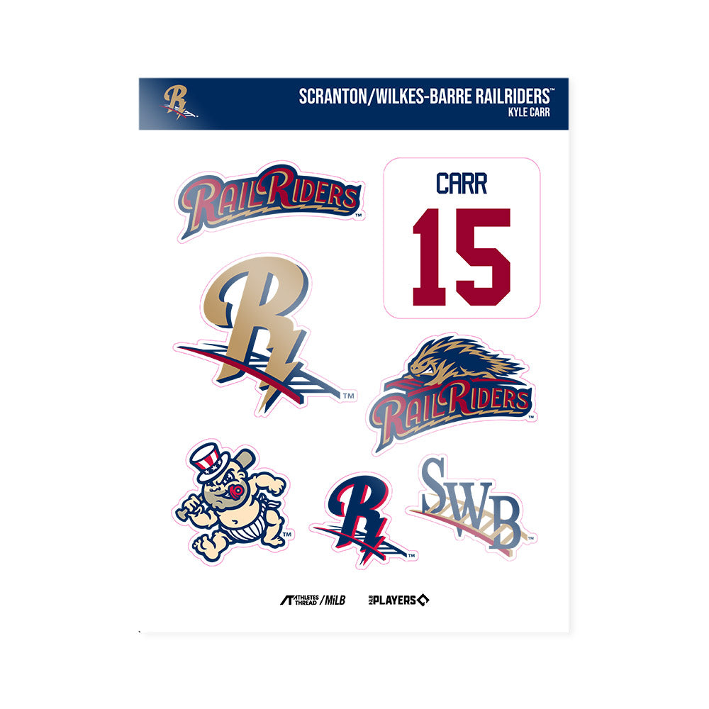 SWB RailRiders - MILB Baseball : Kyle Carr - Sticker Sheet-0