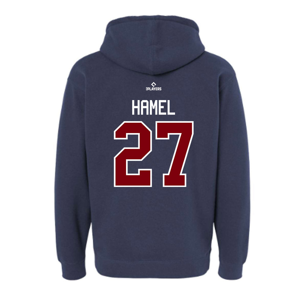 Somerset Patriots - MILB Baseball : Dom Hamel - Hooded Pullover Sweatshirt-1