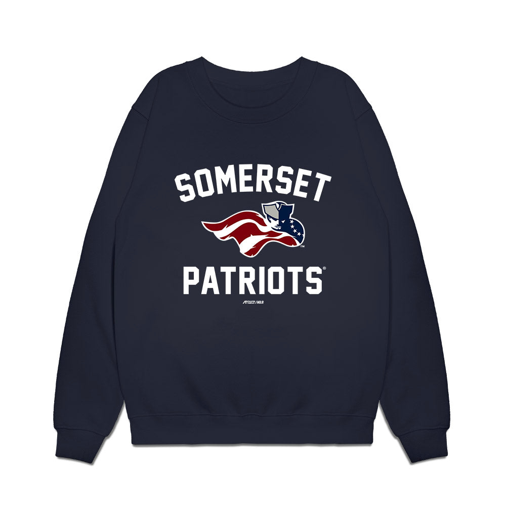Somerset Patriots - MILB Baseball : Geoffrey Gilbert - Premium Crewneck Sweatshirt-0
