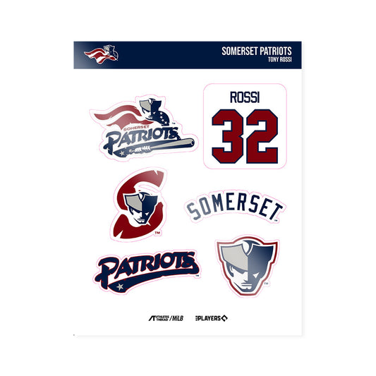 Somerset Patriots - MILB Baseball : Tony Rossi - Sticker Sheet-0