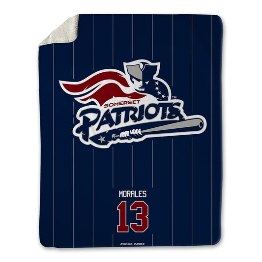 Somerset Patriots - MILB Baseball : Coby Morales - Blanket-0