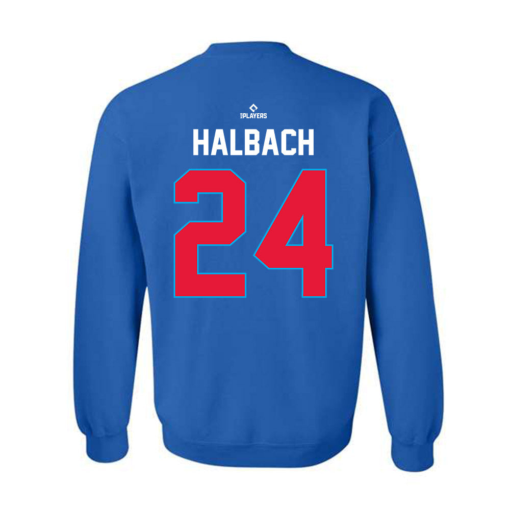 South Bend Cubs - MILB Baseball : Matt Halbach - Crewneck Sweatshirt-1