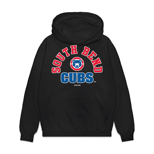South Bend Cubs - MILB Baseball : Michael Hallquist - Premium Hooded Sweatshirt-0