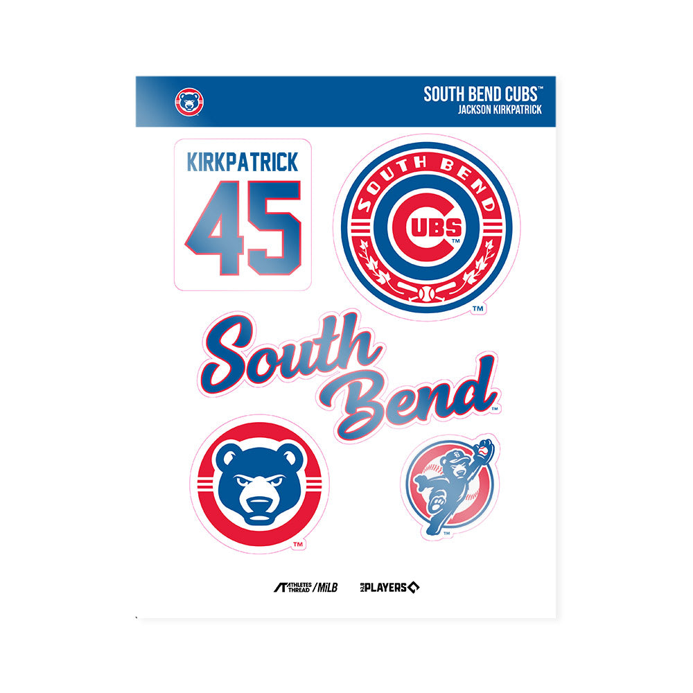 South Bend Cubs - MILB Baseball : Jackson Kirkpatrick - Sticker Sheet-0