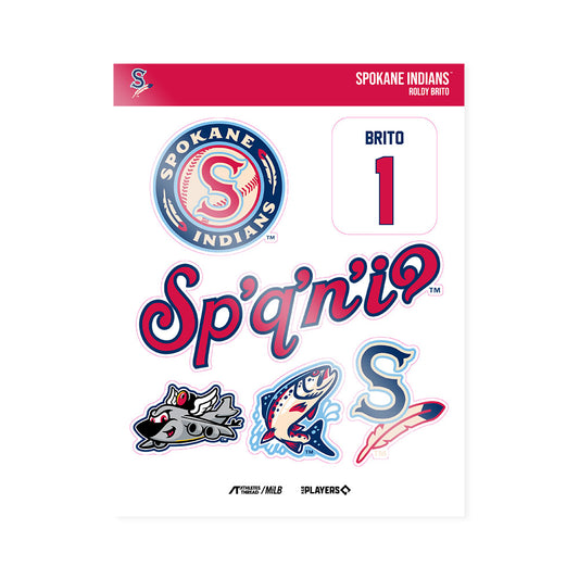 Spokane Indians - MILB Baseball : Roldy Brito - Sticker Sheet-0