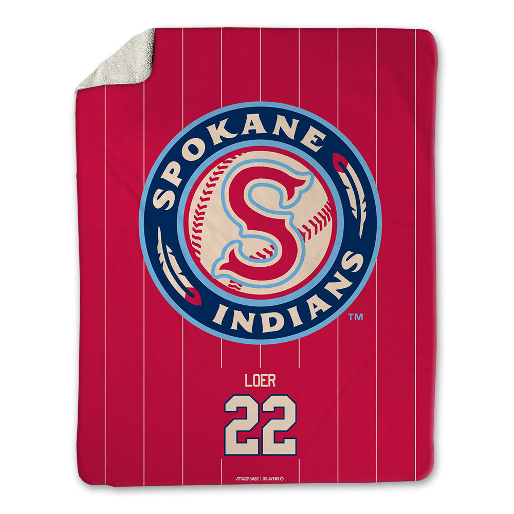 Spokane Indians - MILB Baseball : Justin Loer - Blanket-0
