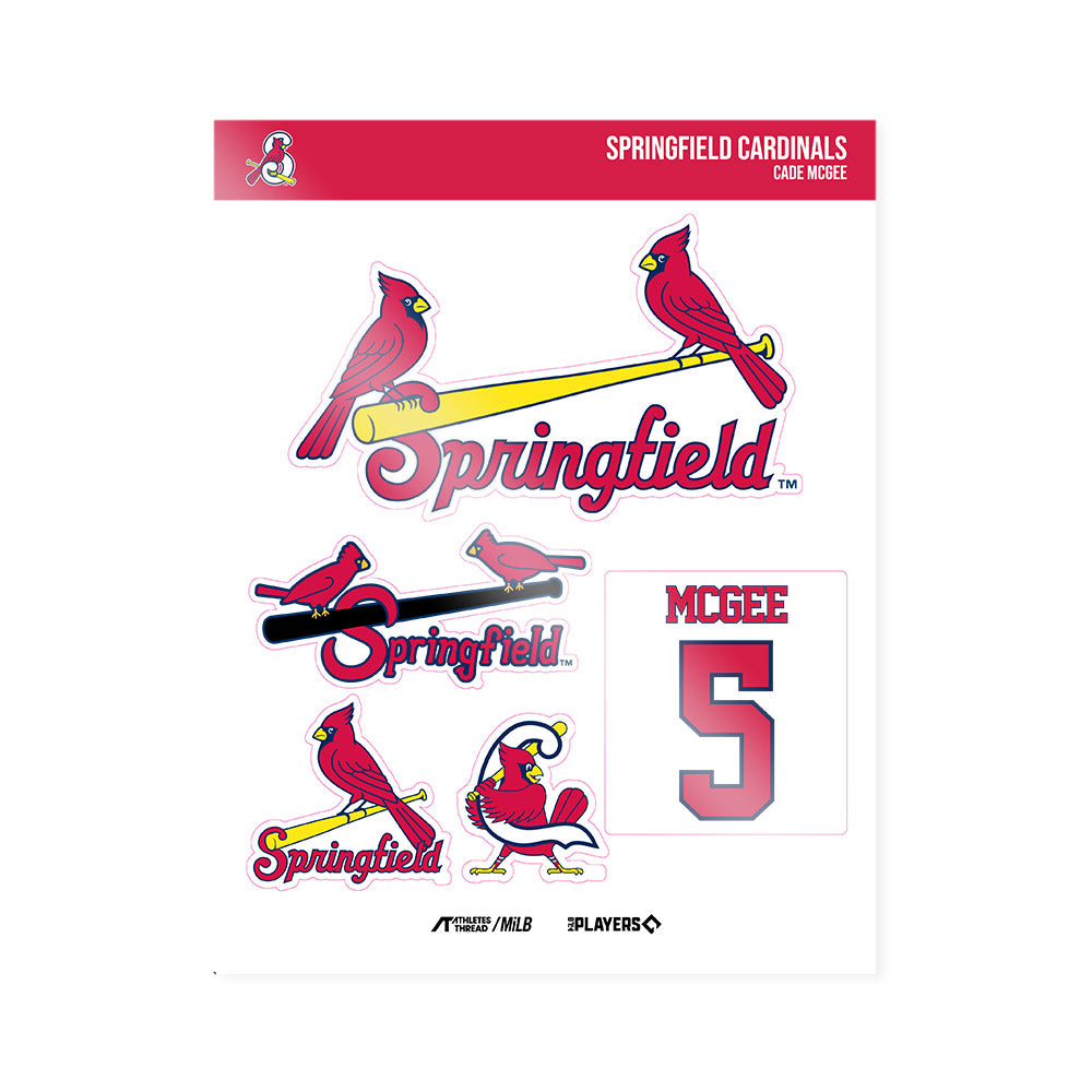 Springfield Cardinals - MILB Baseball : Cade McGee - Sticker Sheet-0