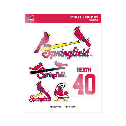 Springfield Cardinals - MILB Baseball : Chase Heath - Sticker Sheet-0