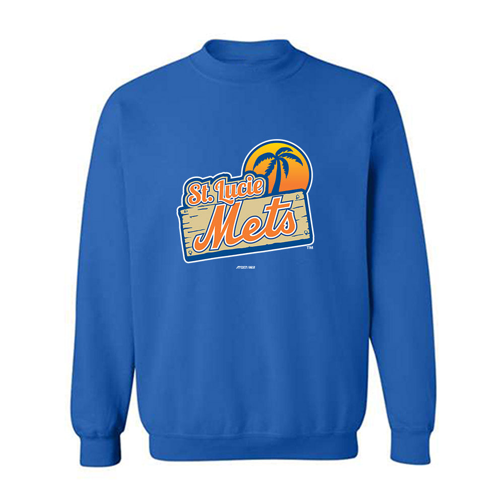 Lucie Mets - MILB Baseball : Austin Brown - Crewneck Sweatshirt-0