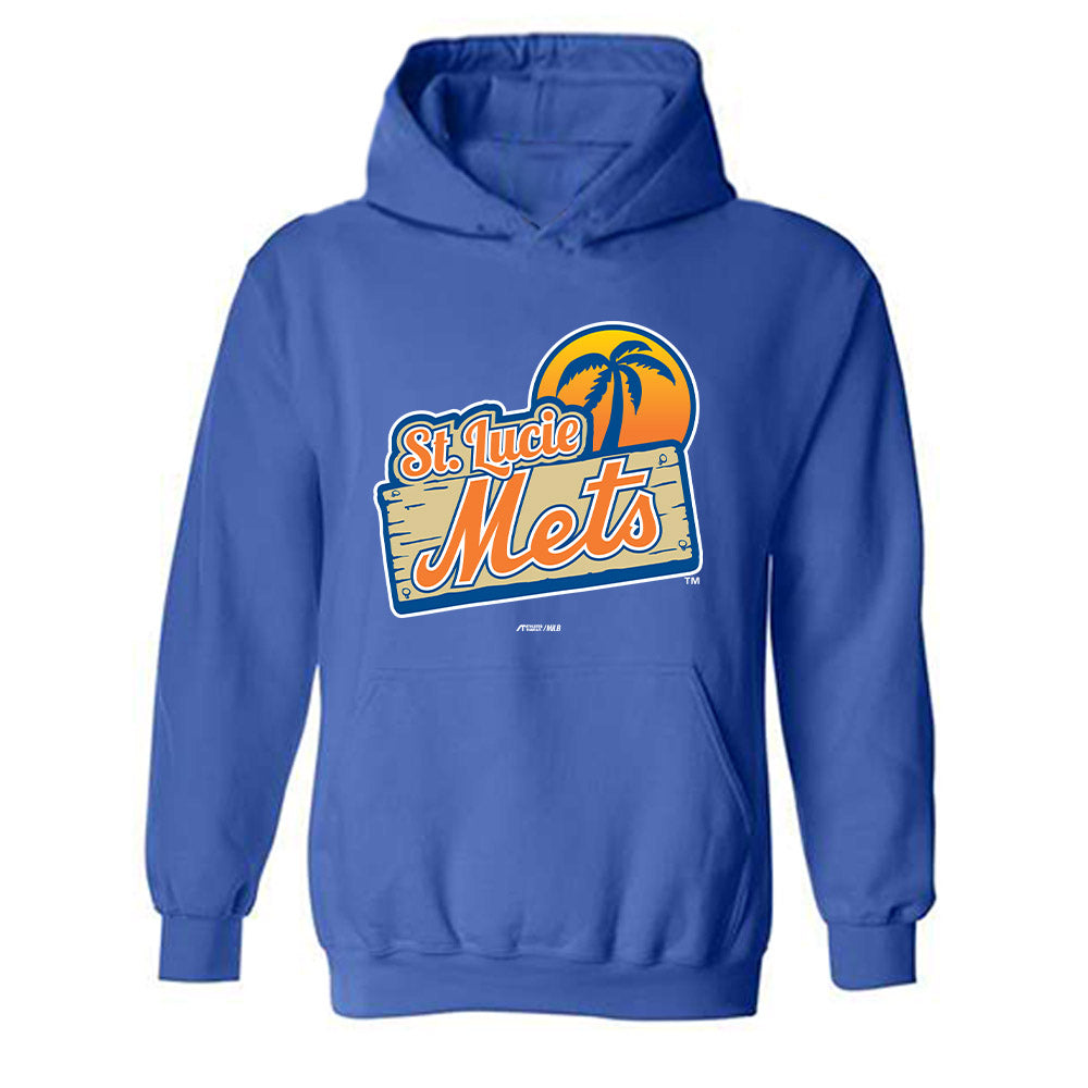 Lucie Mets - MILB Baseball : Nathan Hall - Hooded Sweatshirt-0