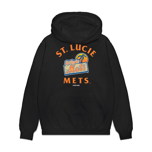 Lucie Mets - MILB Baseball : Jose Lopez - Premium Hooded Sweatshirt-0