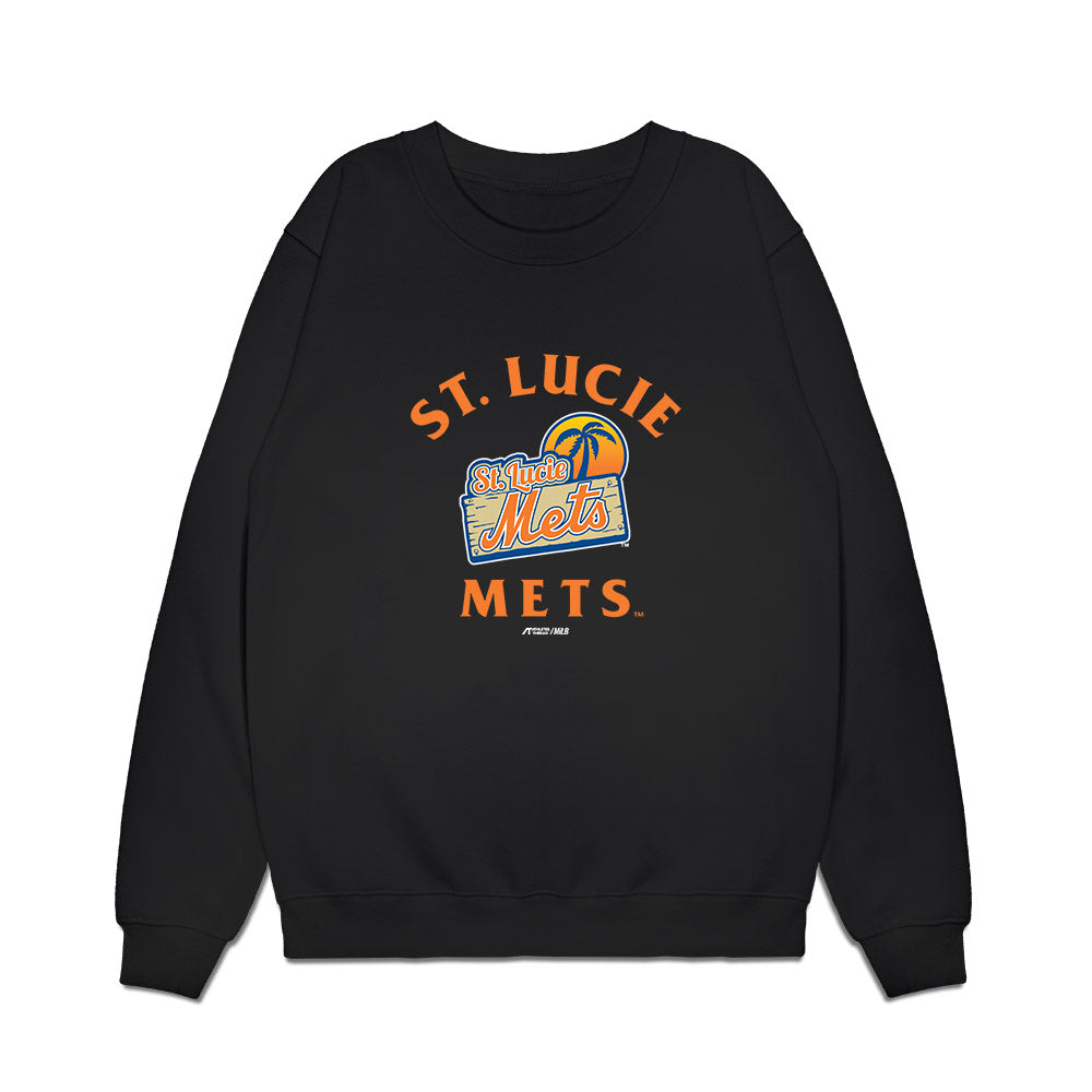 Lucie Mets - MILB Baseball : Ethan Lanthier - Premium Crewneck Sweatshirt-0