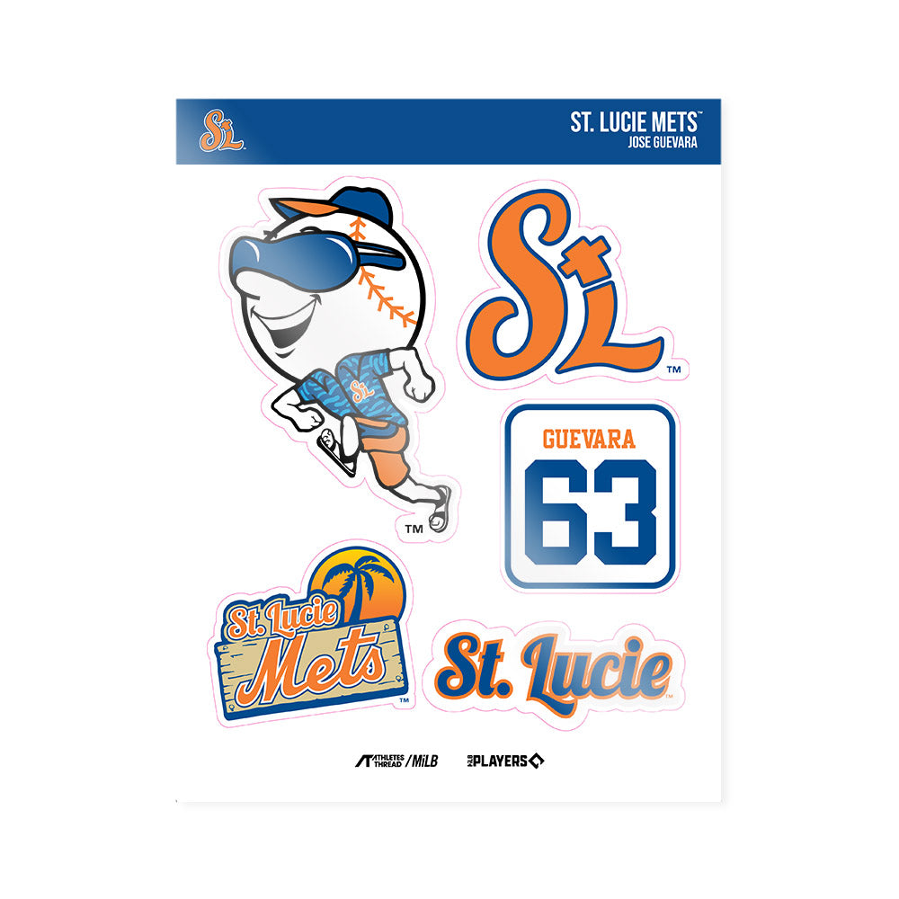 Lucie Mets - MILB Baseball : Jose Guevara - Sticker Sheet-0