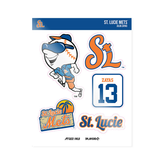 Lucie Mets - MILB Baseball : Julio Zayas - Sticker Sheet-0