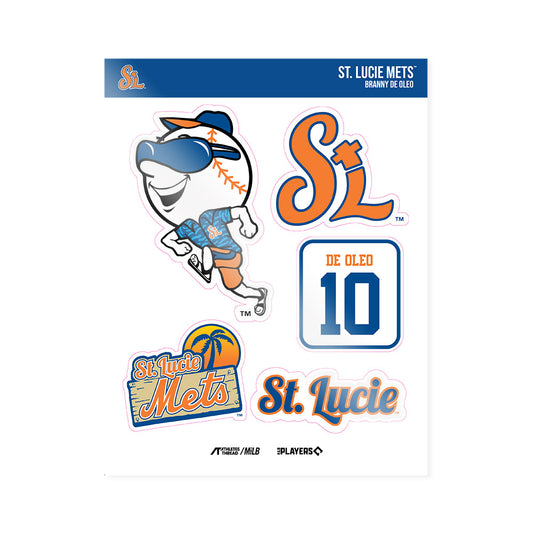 Lucie Mets - MILB Baseball : Branny De Oleo - Sticker Sheet-0