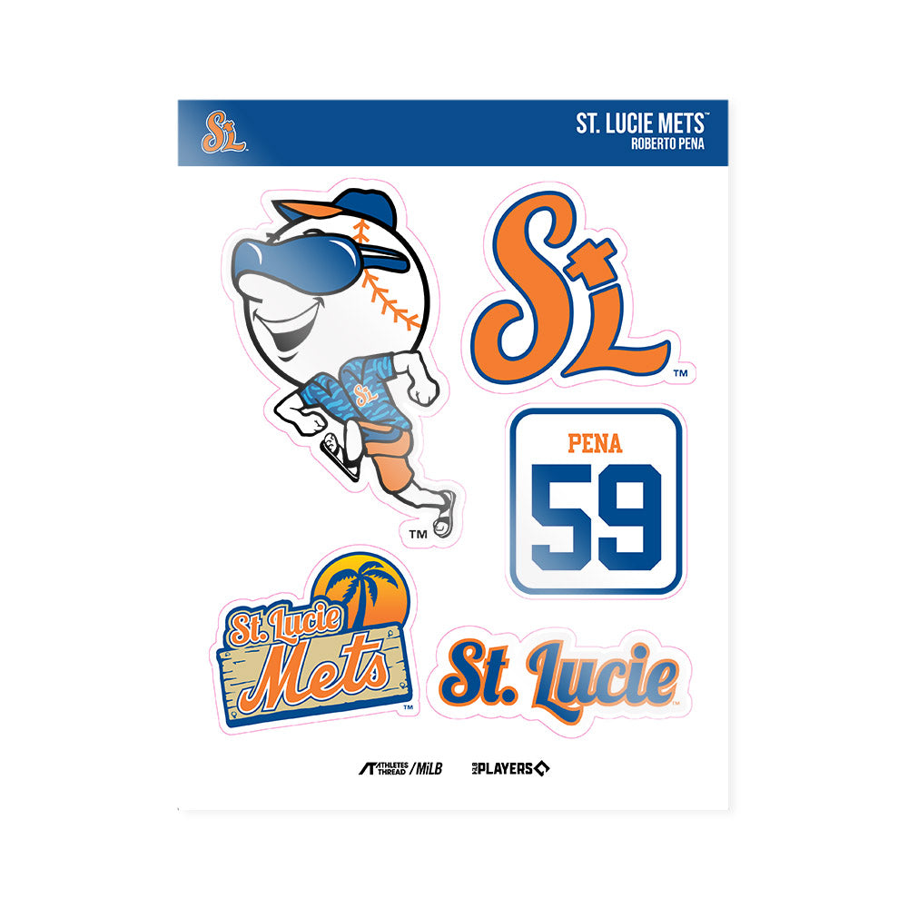 Lucie Mets - MILB Baseball : Roberto Pena - Sticker Sheet-0