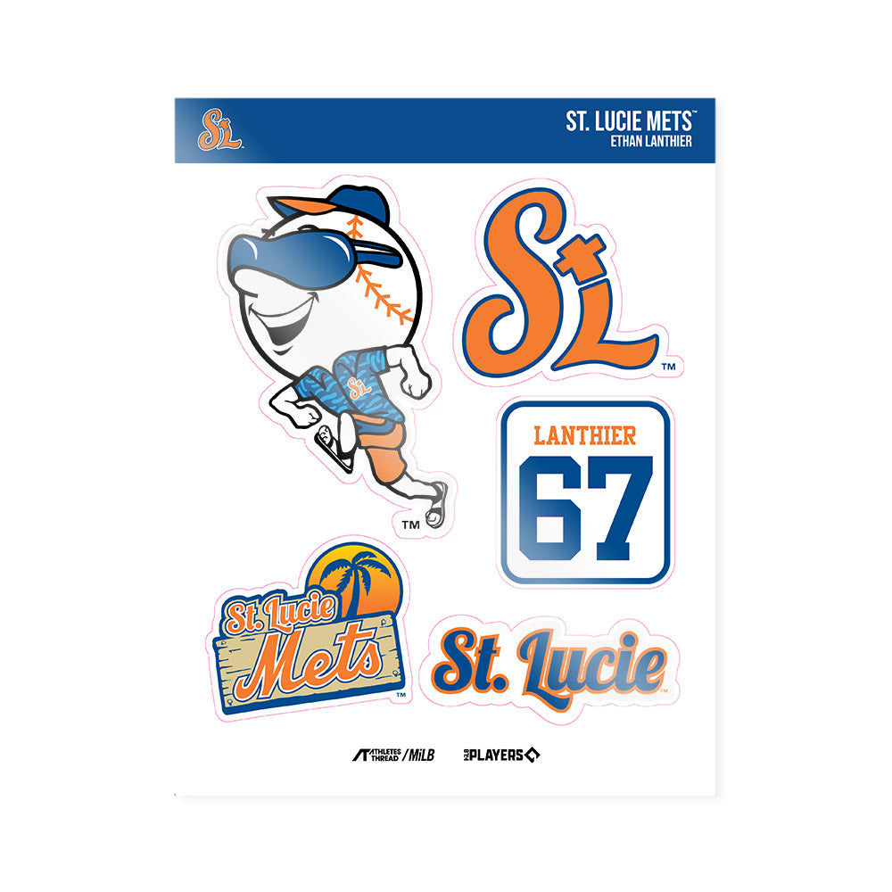 Lucie Mets - MILB Baseball : Ethan Lanthier - Sticker Sheet-0