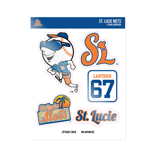 Lucie Mets - MILB Baseball : Ethan Lanthier - Sticker Sheet-0