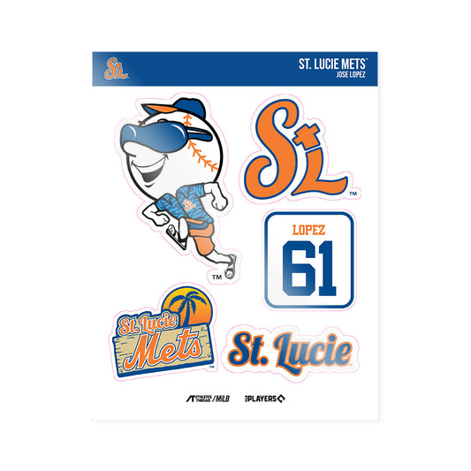 Lucie Mets - MILB Baseball : Jose Lopez - Sticker Sheet-0