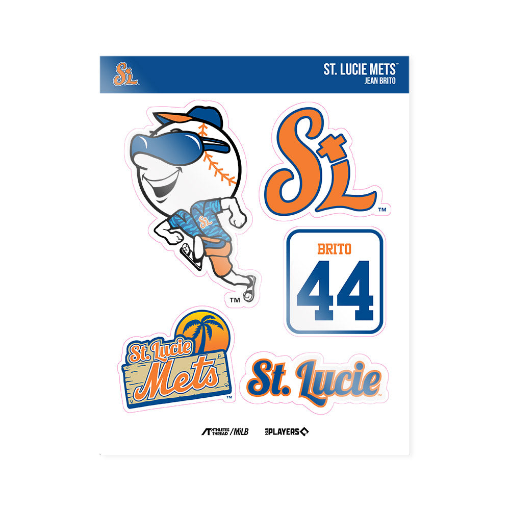 Lucie Mets - MILB Baseball : Jean Brito - Sticker Sheet-0