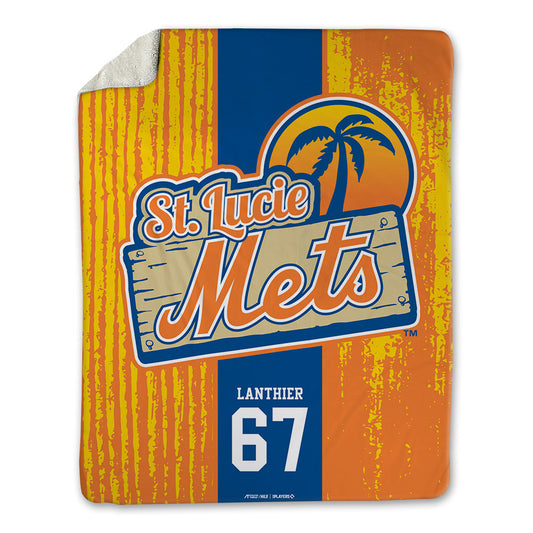 Lucie Mets - MILB Baseball : Ethan Lanthier - Blanket-0