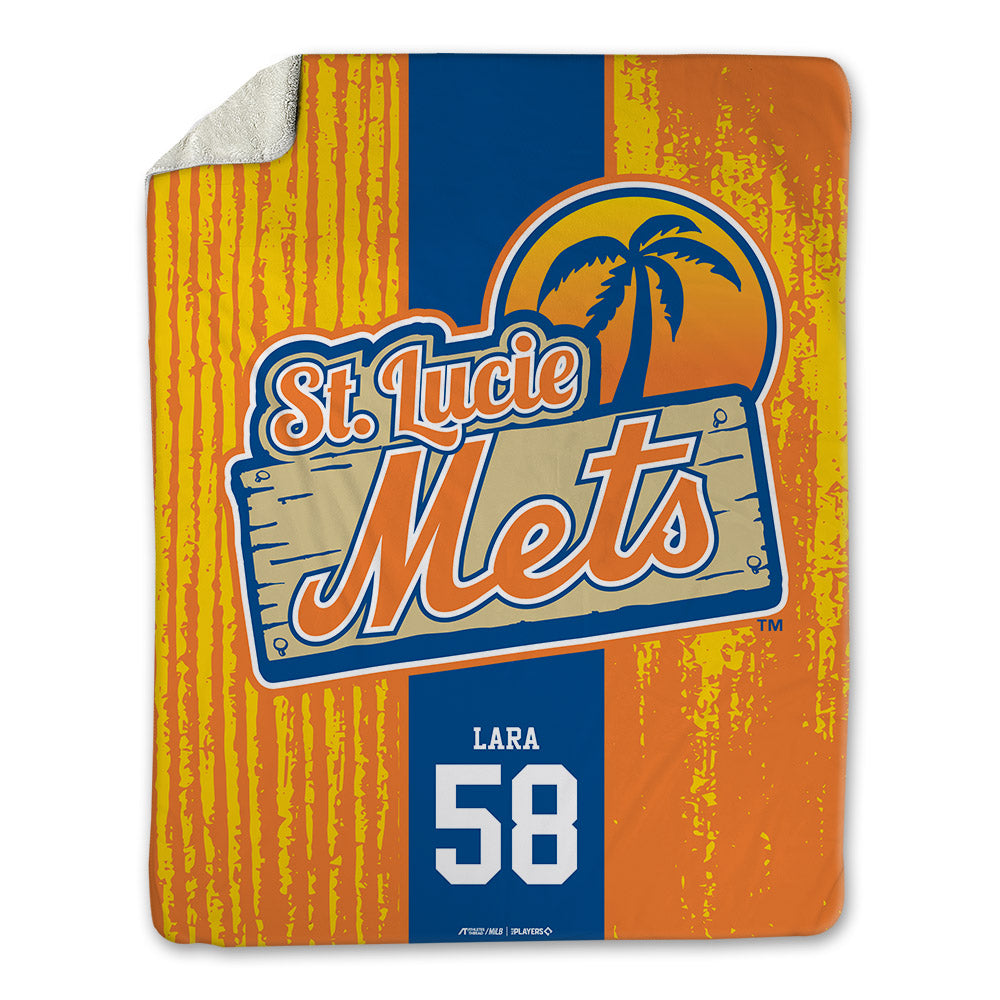 Lucie Mets - MILB Baseball : Joel Lara - Blanket-0