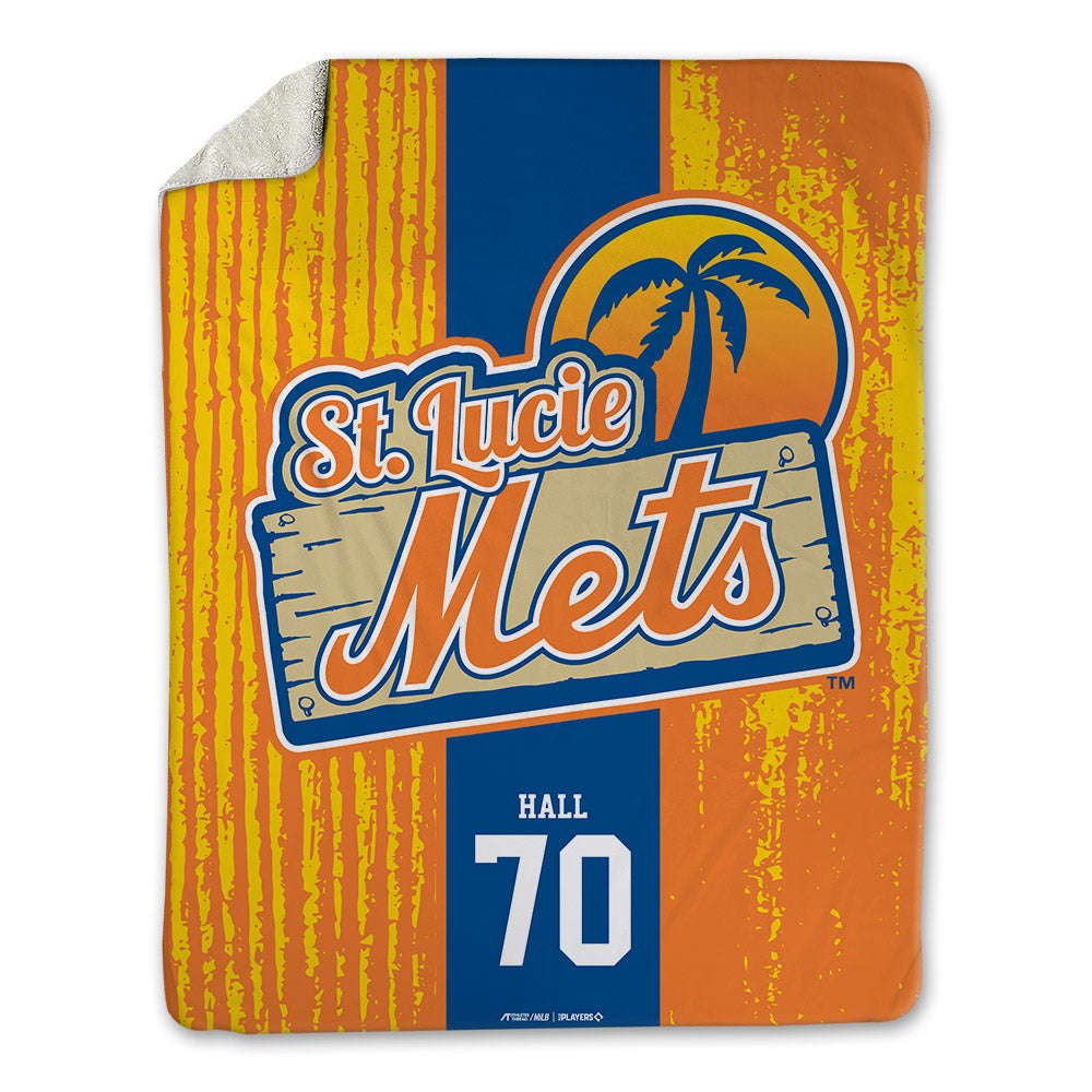 Lucie Mets - MILB Baseball : Nathan Hall - Blanket-0
