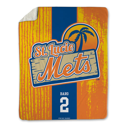 Lucie Mets - MILB Baseball : Boston Baro - Blanket-0