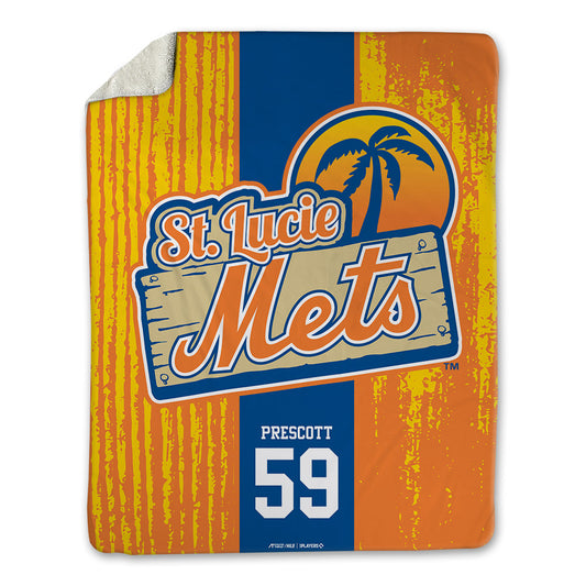 Lucie Mets - MILB Baseball : Peyton Prescott - Blanket-0