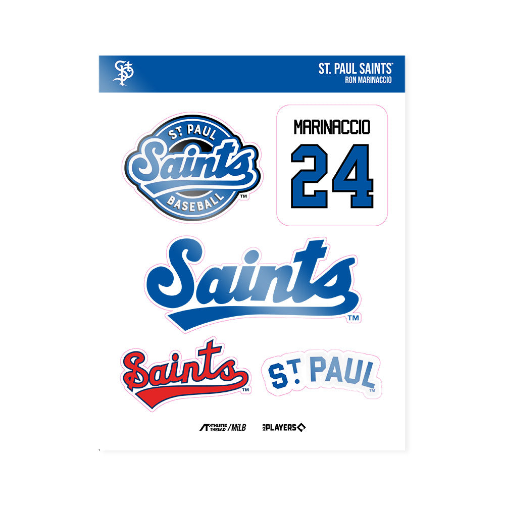 St Paul Saints - MILB Baseball : Ron Marinaccio - Sticker Sheet-0