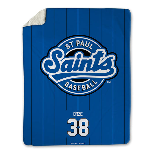 St Paul Saints - MILB Baseball : Eric Orze - Blanket-0