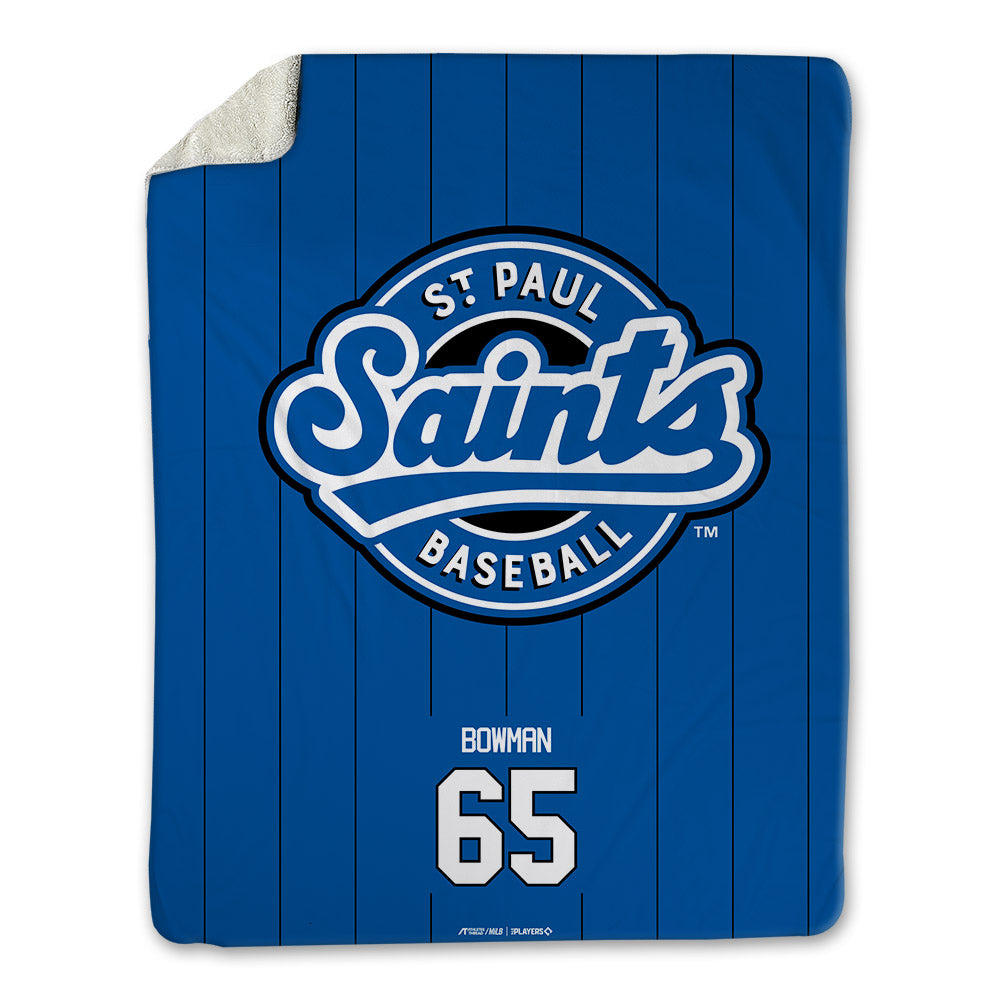 St Paul Saints - MILB Baseball : Matt Bowman - Blanket-0