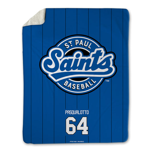 St Paul Saints - MILB Baseball : Paulshawn Pasqualotto - Blanket-0
