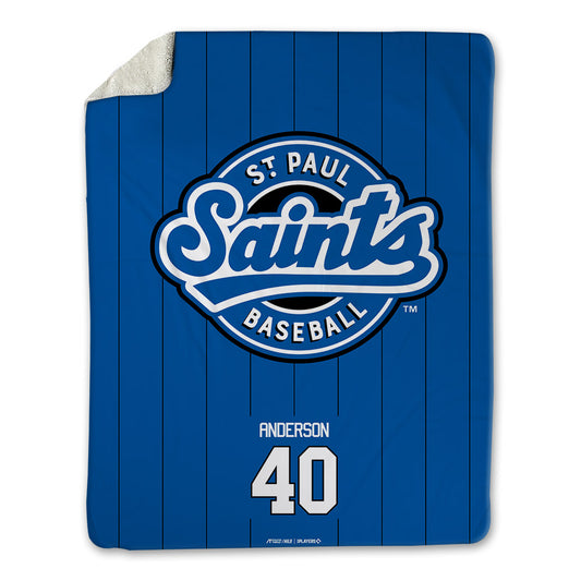 St Paul Saints - MILB Baseball : Jack Anderson - Blanket-0