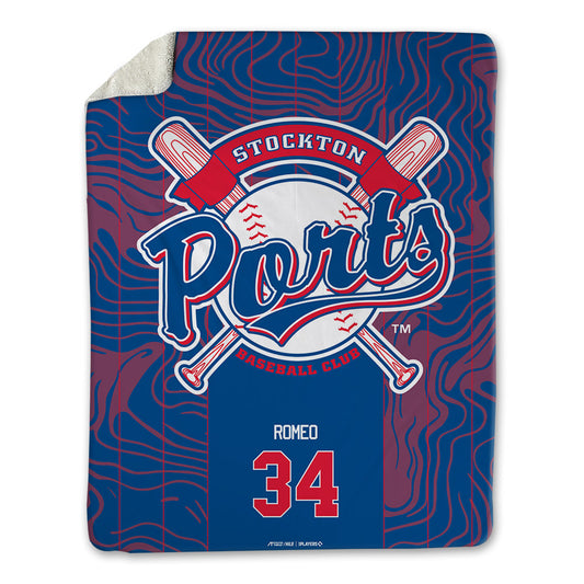 Stockton Ports - MILB Baseball : Josiah Romeo - Blanket-0