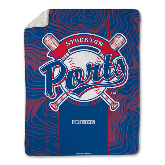 Stockton Ports - MILB Baseball : Grant Richardson - Blanket-0