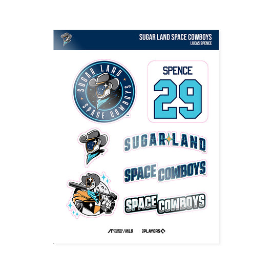 Sugar Land Cowboys - MILB Baseball : Lucas Spence - Sticker Sheet-0