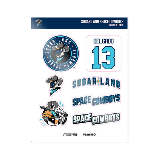 Sugar Land Cowboys - MILB Baseball : Raynel Delgado - Sticker Sheet-0