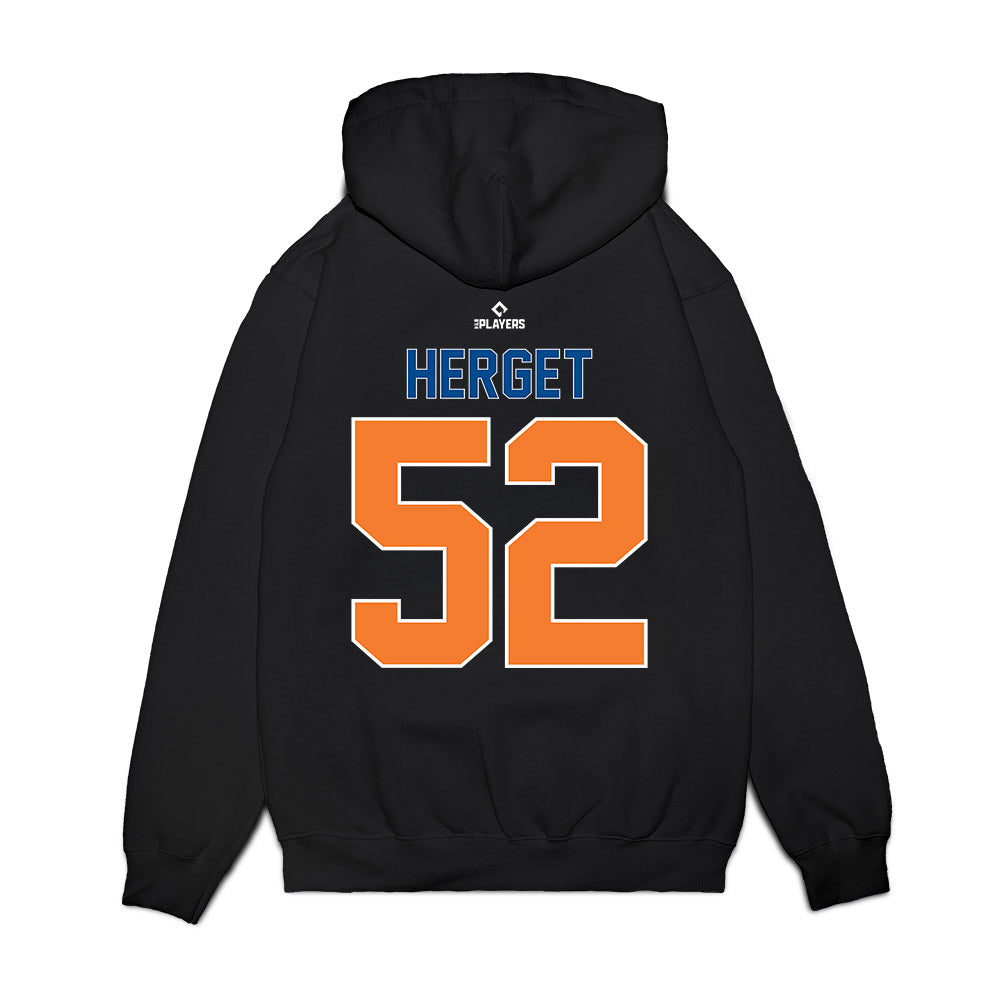 Syracuse Mets - MILB Baseball : Kevin Herget - Premium Hooded Sweatshirt-1