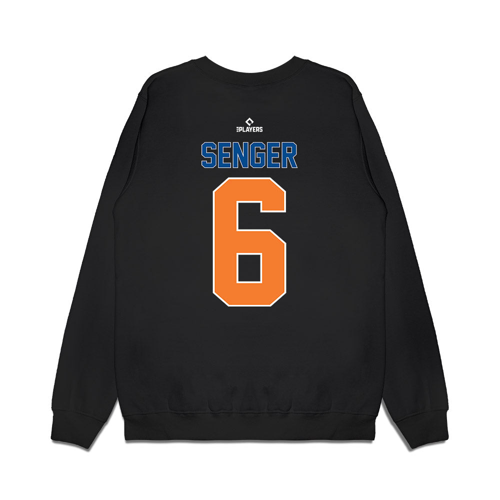 Syracuse Mets - MILB Baseball : Hayden Senger - Premium Crewneck Sweatshirt-1