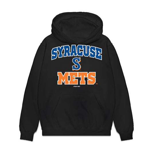 Syracuse Mets - MILB Baseball : Dan Hammer - Premium Hooded Sweatshirt-0