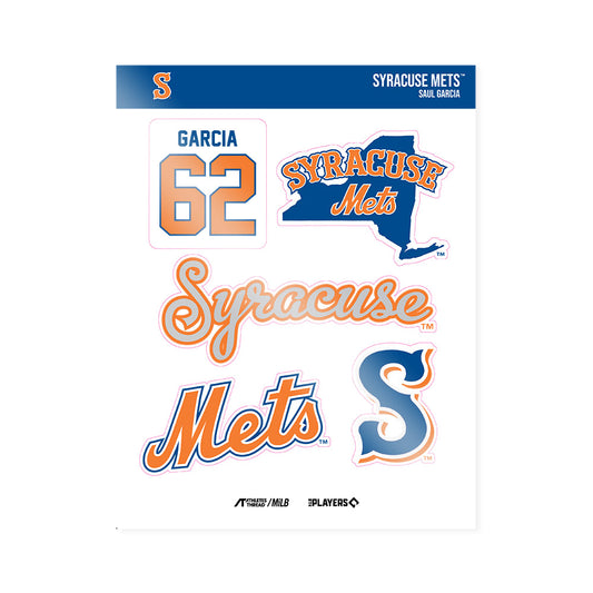 Syracuse Mets - MILB Baseball : Saul Garcia - Sticker Sheet-0