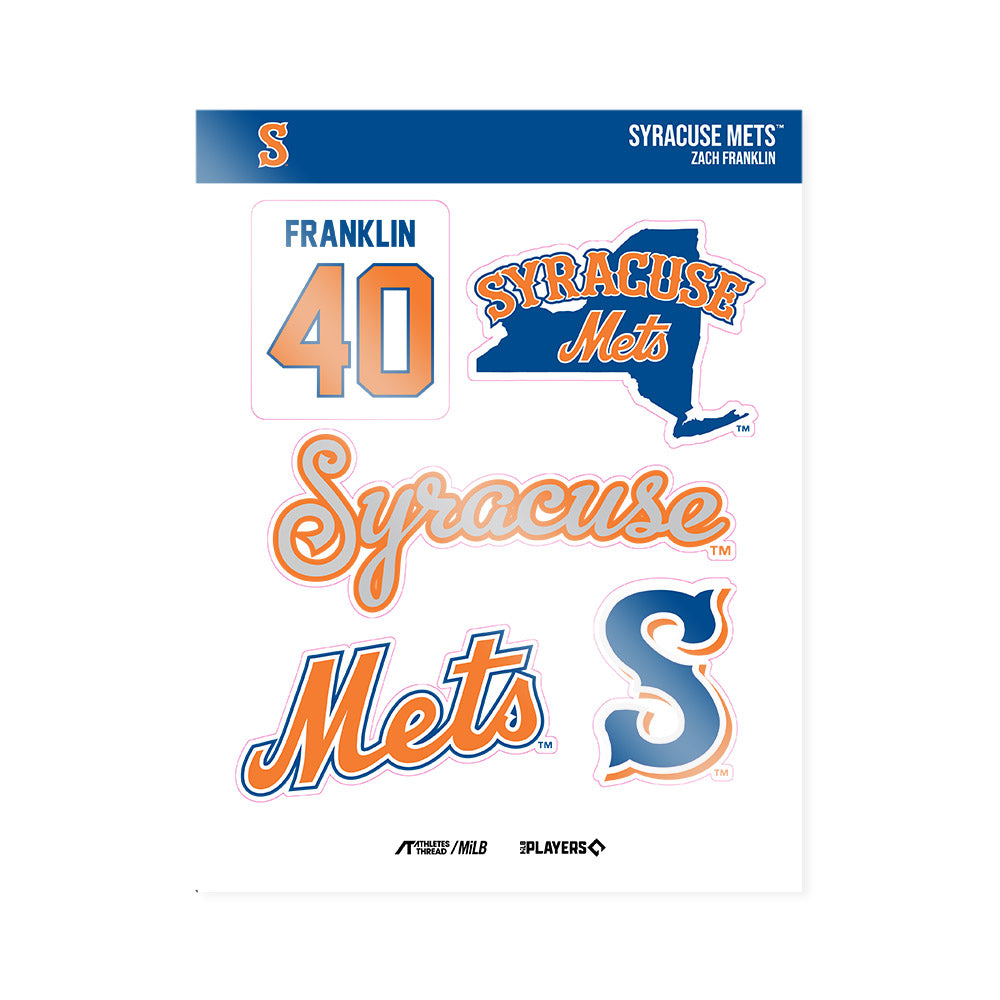 Syracuse Mets - MILB Baseball : Zach Franklin - Sticker Sheet-0
